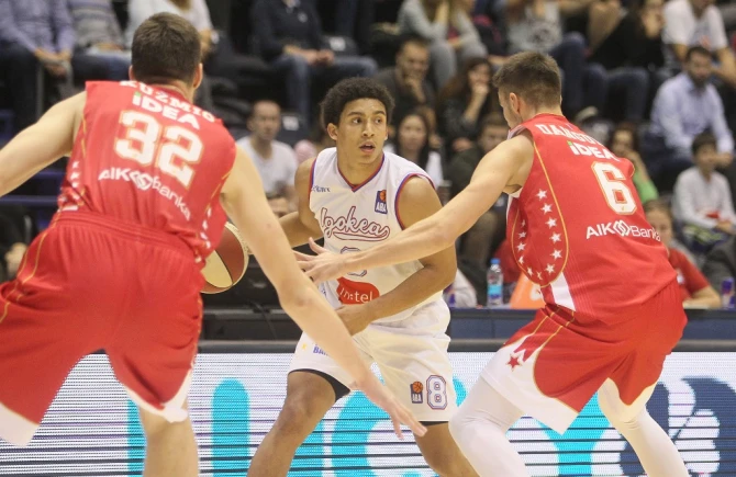 Džejms Robinson na prethodnom meču protiv "crveno-bijelih" / foto: ABA Liga, KK Crvena zvezda MT:S