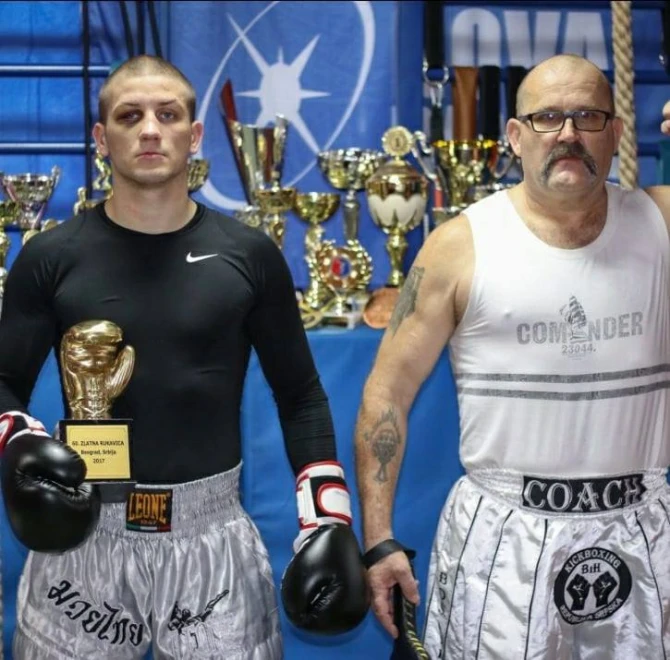 Sandro Poletan sa trenerom MIćom Poletanom, foto: facebook stranica sandropoletanofficial