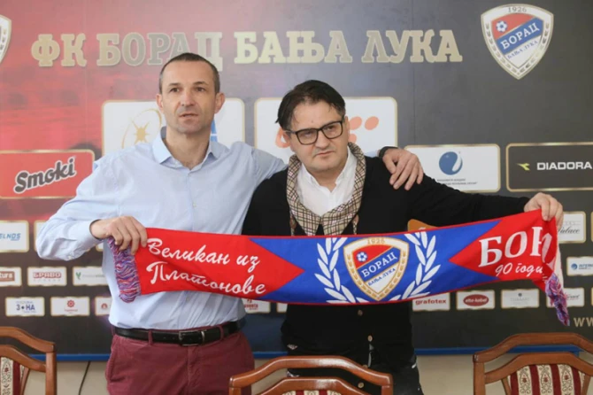 Darko Vojvodić i tadašnji predsednik Borca Branko Kovačević