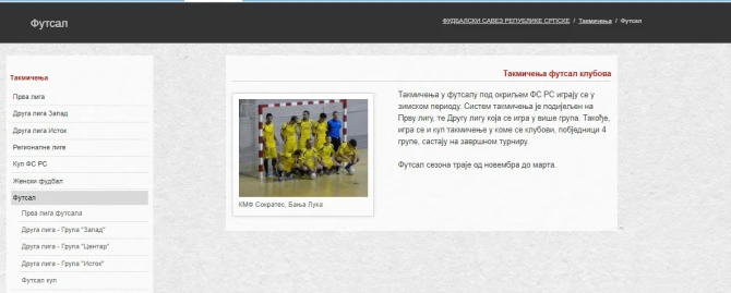 I dalje se po sajtu FSRS futsal kup igra po principu četiri grupe