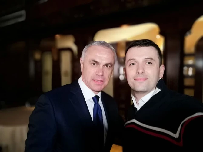 Zvezdan Terzić i novinar RTRS-a Aleksandar Kolunija