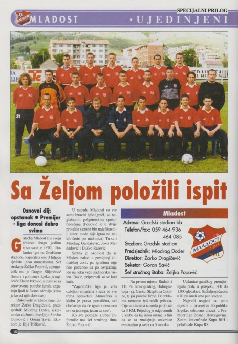Mladost, Gacko