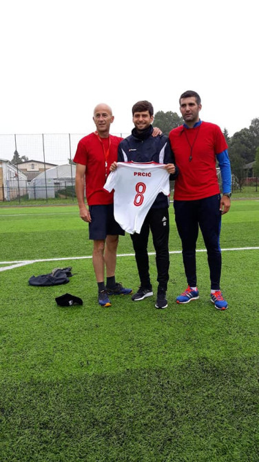 Treneri Pijetlović i Sijera sa Prcićem