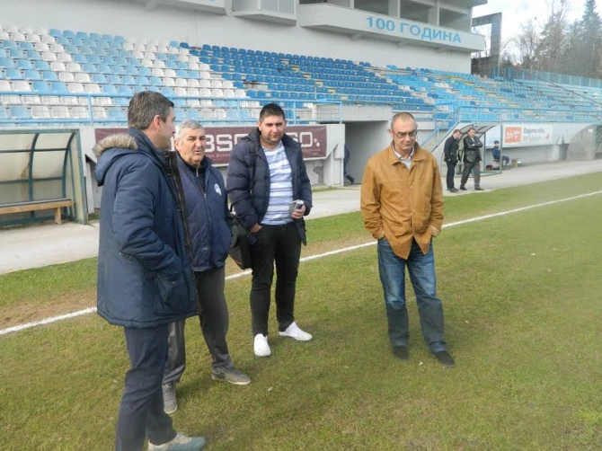 Milomir Odović na stadionu Slavije