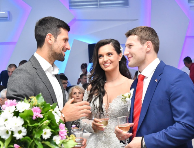 Novak Đoković na svadbi Nemanje Majdova u Istočnom Sarajevu