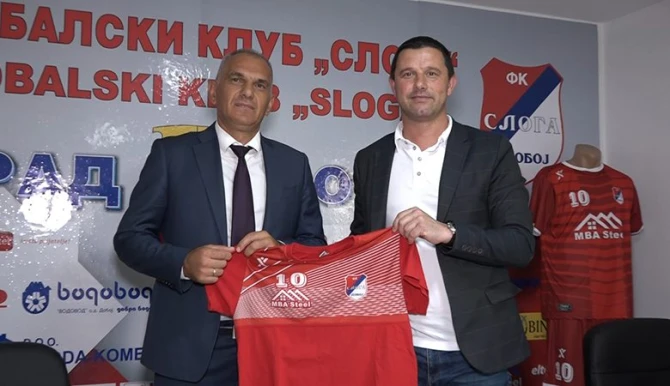 Zoran Ćurguz i Miroslav Кršić, trener i predsjednik Sloge iz Doboja