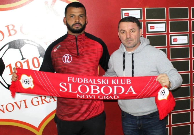 Juri Garsija da Silva i Mladen Bosančić, predsjednik FК Sloboda
