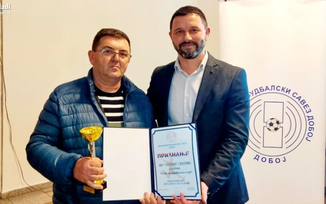 Predsjednik Skugrića Nikola Mišić i Miroslav  Kršić
