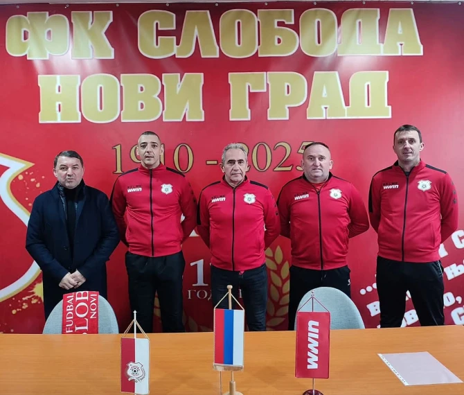 Mladen Bosančić, Vladimir damjanić, Damir Špica, Stevan karlica i Mišo Jelisavac FOTO FK Sloboda