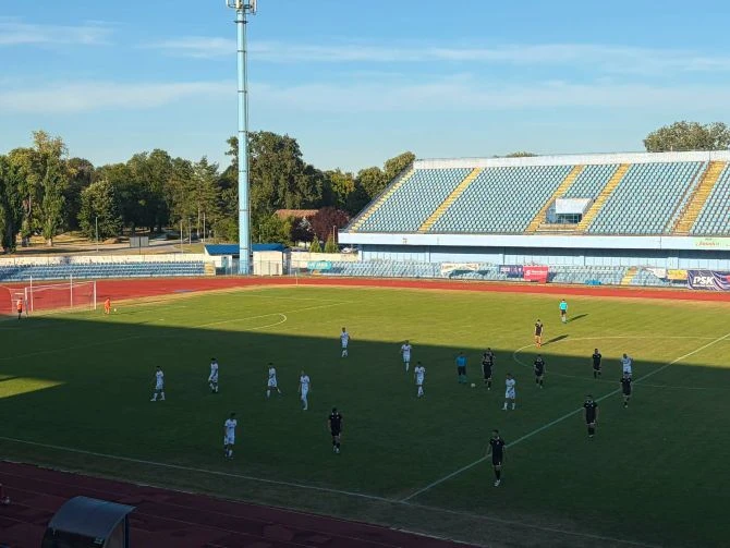 Detalj sa prijateljskog susreta Cibalije i Budućnosti. FOTO: Fejsbuk FK Budućnost Banovići