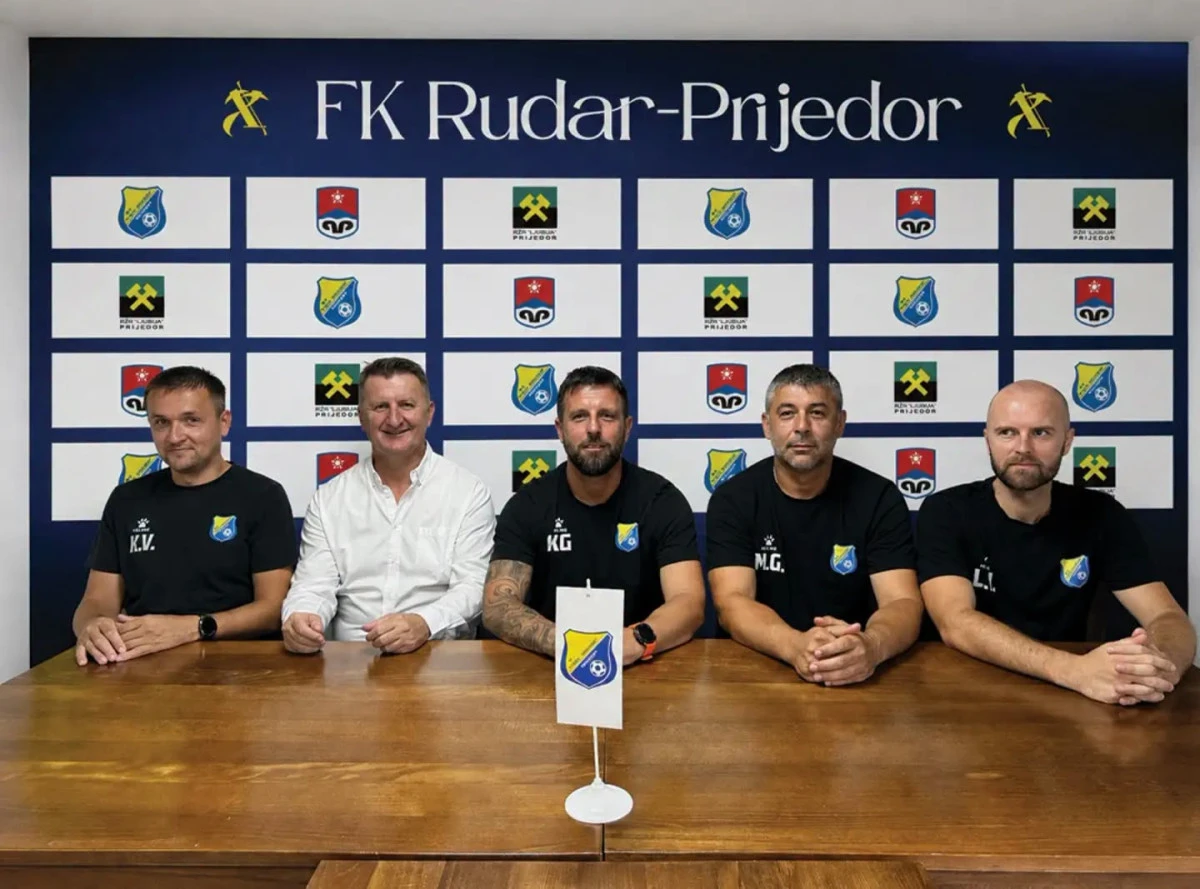Novi stručni štab FOTO: FK Rudar Prijedor