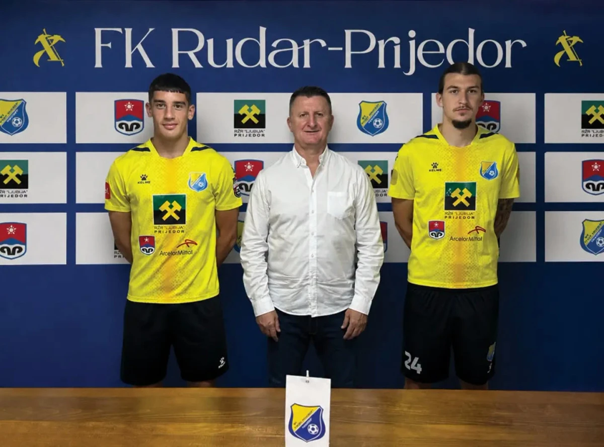 Siniša Mijić, Dalibor Dragić i Damjan Petar Šućur FOTO: FK Rudar Prijedor