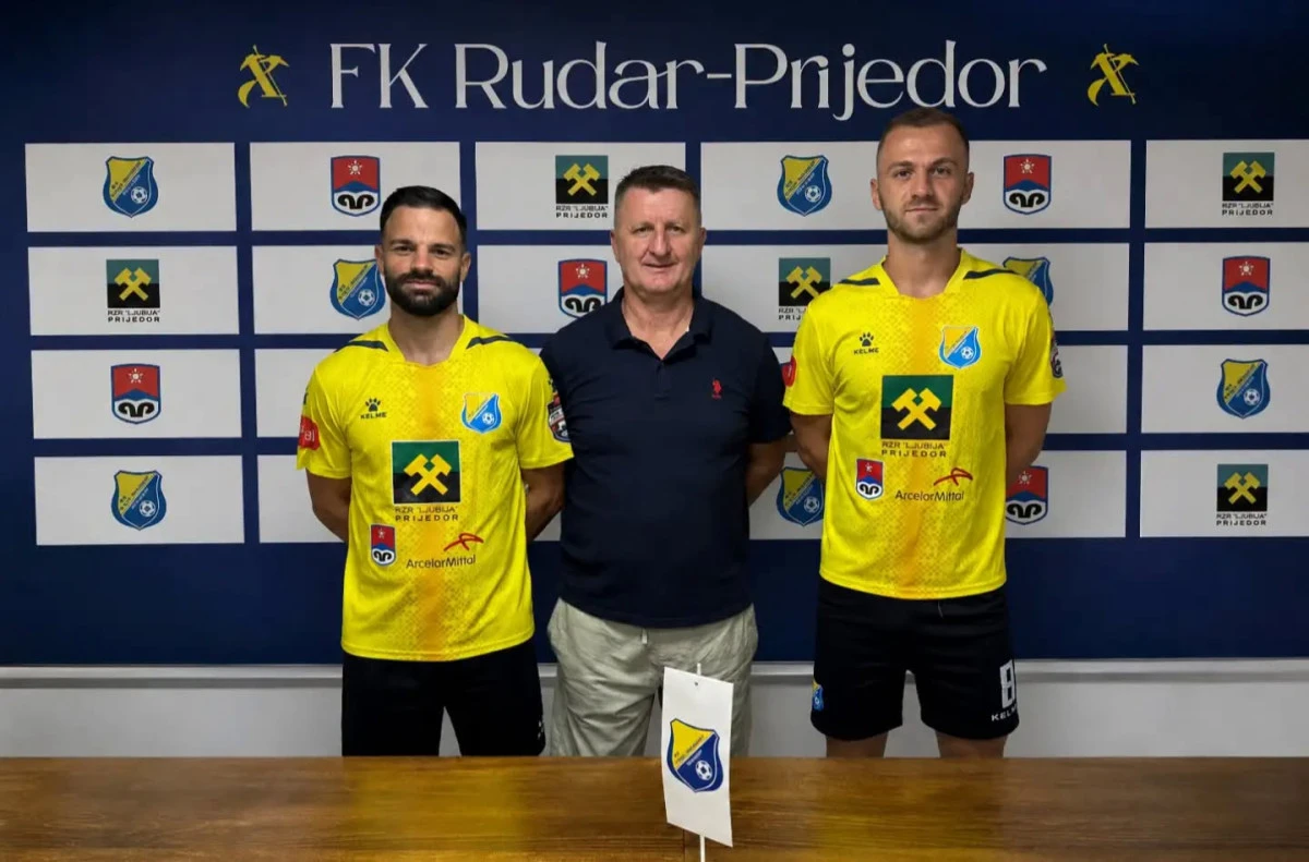Mihajlo Savanović, Dalibor Dragić i Bojan Batar FOTO: FK Rudar Prijedor