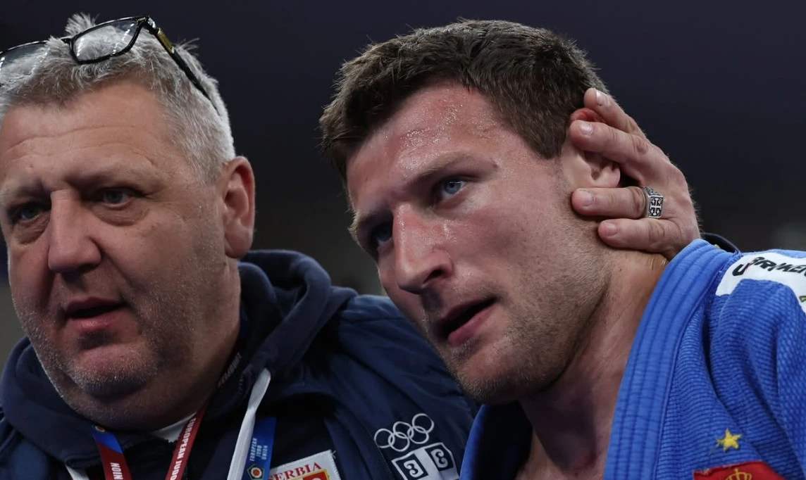 Nemanja sa ocem i trenerom Ljubišom