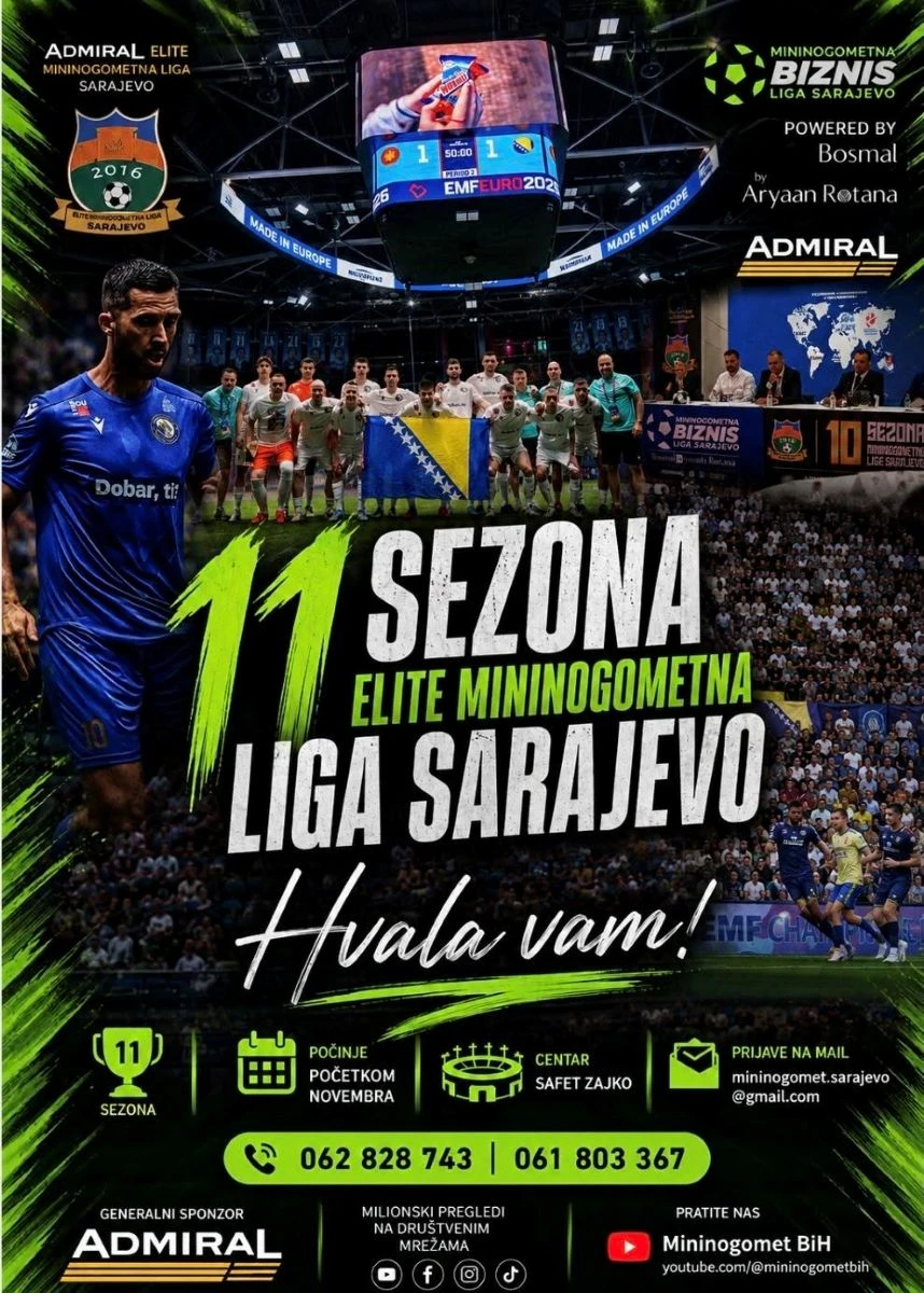 Najavni plakat Elite lige. FOTO: Fejsbuk Mininogometna Liga Sarajevo