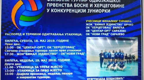 Bileća domaćin završnice prvenstva BiH za juniorke, Super liga - grupa Jug