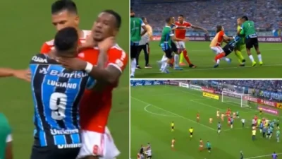 Opšta tuča fudbalera u Brazilu