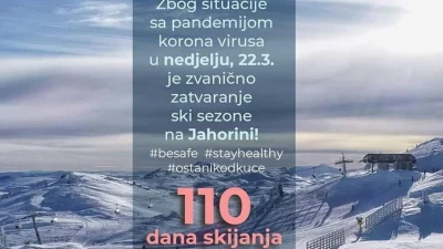 Sutra zatvaranje sezone na Jahorini