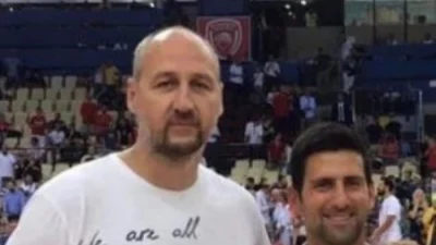 Dino Rađa uz Novaka Đokovića