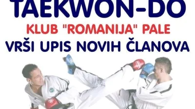 Taekwon-do klub ''Romanija'' – Pale vrši besplatan upis novih članova