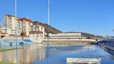 Potopljen stadion zvorničke Drine (FOTO), m:tel Prva liga Republike Srpske