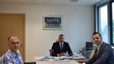 Delegacija Sutjeske kod Zeljkovića, m:tel Prva liga Republike Srpske