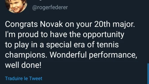 Federer čestitao Novaku