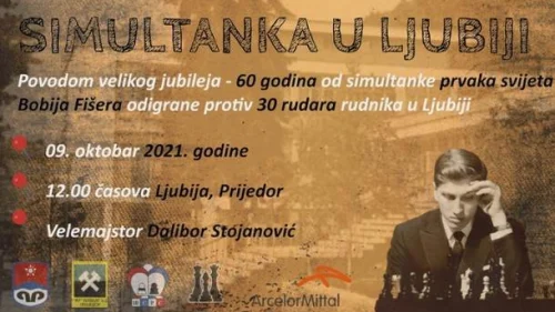 Sutra simultanka u Ljubiji u znak sjećanja na Bobija Fišera