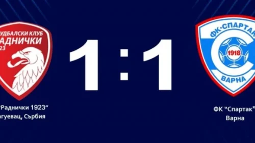 Bez pobednika u duelu Radničkog 1923 i bugarskog Spartaka