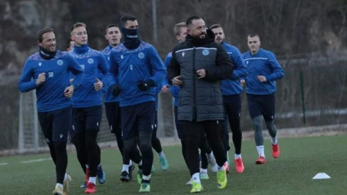 Fudbaleri Željezničara na pripremama u Konjicu, m:tel Premijer liga BiH