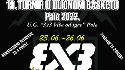 U Palama od 23 do 26 juna 19 turnir u uličnom basketu "Pale 2022"
