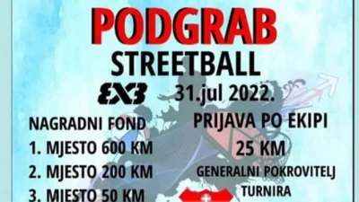 Turnir u basketu u Podgrabu u nedelju 31. jula