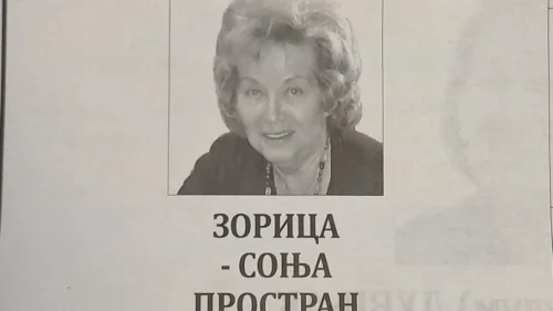 In memoriam: Zorica Sonja Prostran
