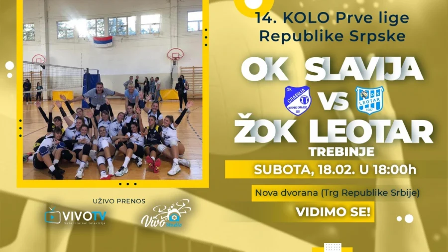 Slavija dočekuje Leotara u utakmici za Miloša, direktan prenos na Vivo studio, Prva liga Republike Srpske