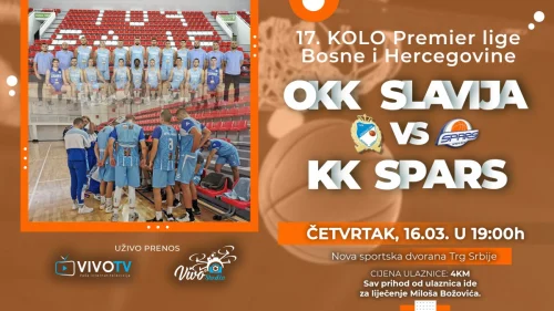 (UŽIVO) Direktan prenos utakmice OKK Slavija - OKK Spars na Vivo studio, Prvenstvo BiH
