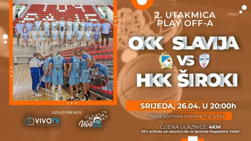 (UŽIVO) Slavija čeka Širokog u drugoj utakmici plej-ofa, direktan prenos obezbijedio VIVO studio, Prvenstvo BiH -Play - off