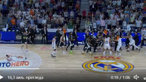 Partizan demontirao Real, pa igrači Reala napali Partizanove, meč prekinut (video), Euroleague - Play Off