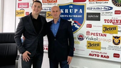 Aleksandar Veselinović u posjeti Krupi i Vladimiru Iliću, Prva liga Republike Srpske