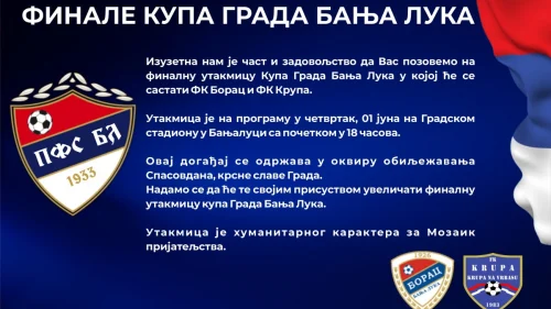 Finale Borac – Krupa humanitarnog karaktera