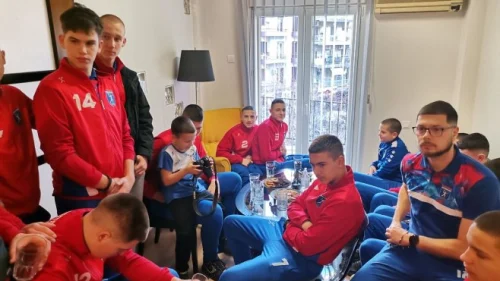 Prijem u Predstavništvu Srpske za mlade rukometaše