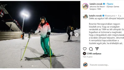 Predsjednica Mađarske skijala na jahorini