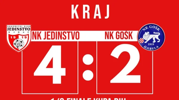 Jedinstvo izbacilo GOŠK, Kup Bosne i Hercegovine