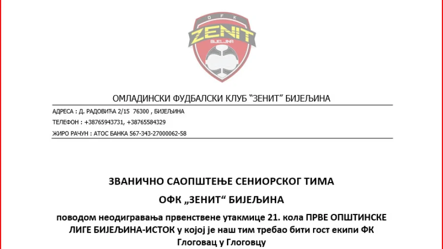 Zenit opet diže glas, Prva Opštinska liga – Bijeljina – Istok