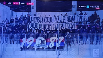 „Lešinari“ u Vrapčićima razvili transparent o Novom Sadu, Premijer liga BiH