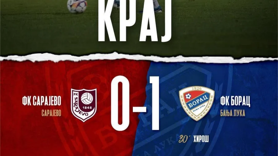 I... opet Borac osvojio „Koševo“, zahvaljujući Željezničaru, Premijer liga BiH