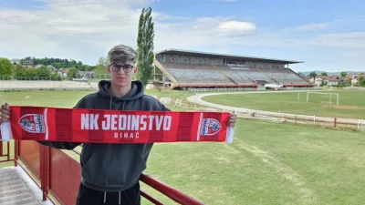 Danjel Stijepić čuva gol Jedinstva, Prva liga FBiH