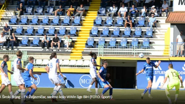 Derbi osmog kola lige BiH: Široki Brijeg savladao Željezničar uz tri poništena gola gostima, WWIN liga