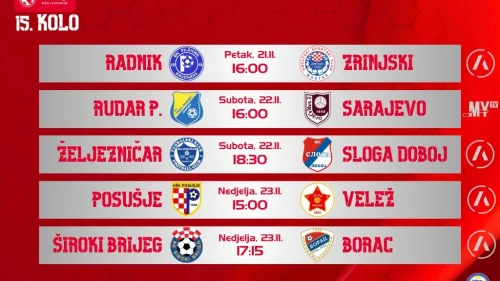 Službena lica za 15. kolo