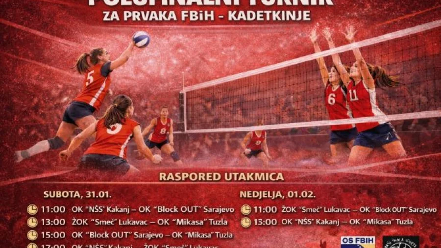 Polufinalni turnir kadetkinja – odbojkašice se u Kaknju bore za završnicu FBiH, Prva liga Federacije BiH