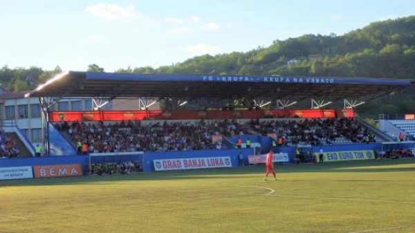 Opljačkana svlačionoca Sutjske na stadionu u Krupi, Prva liga Republike Srpske